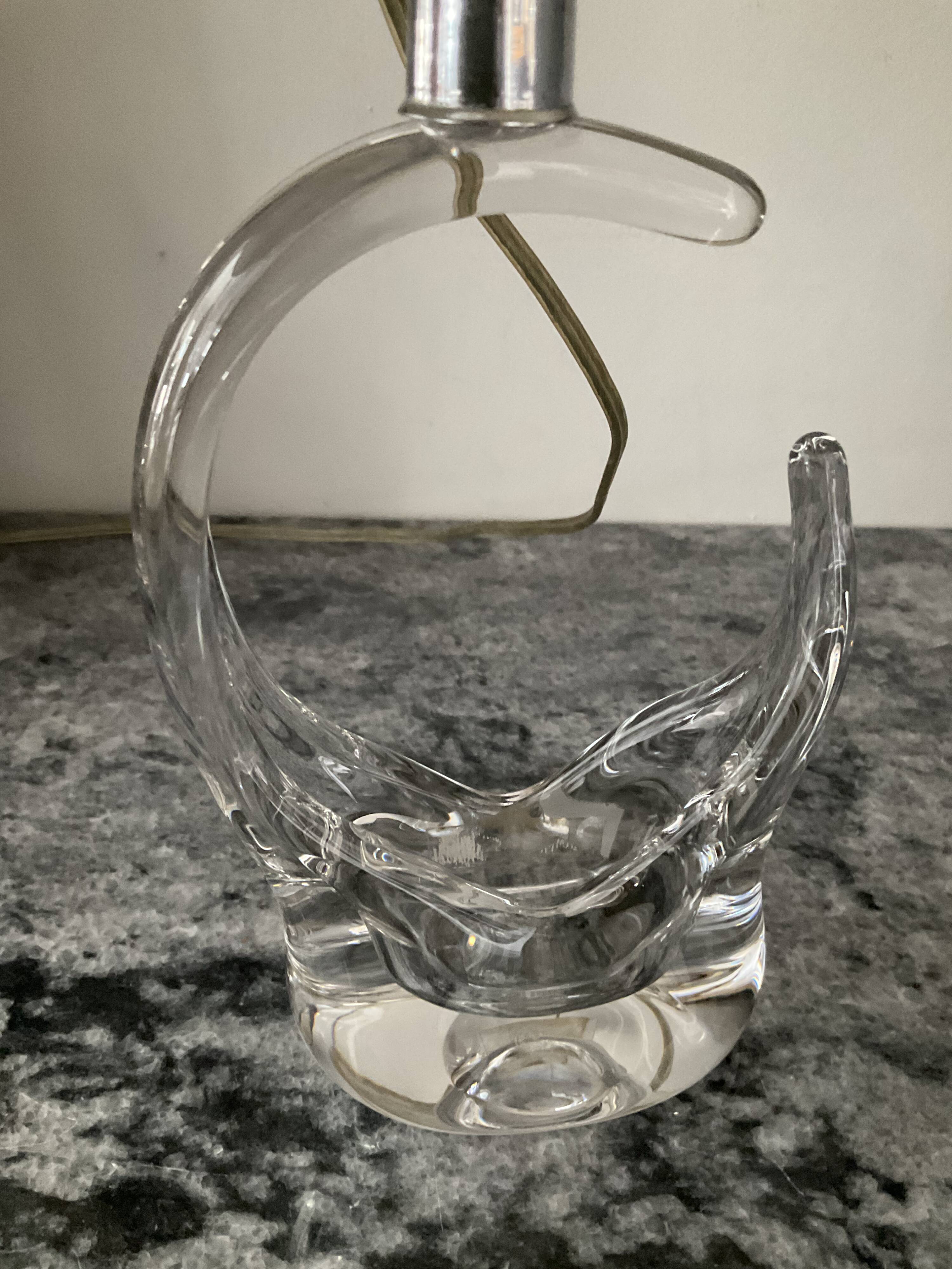 Pair of Saint Louis crystal lamps from the 1950s-60s.