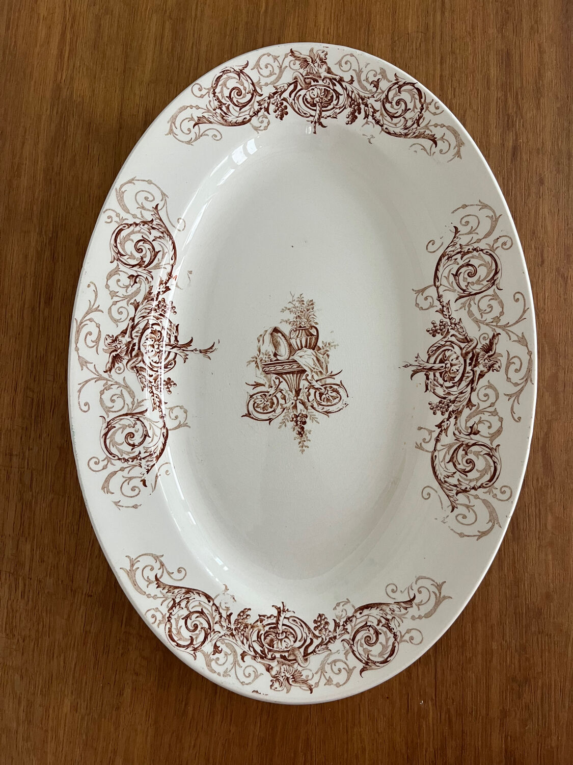 Oval plate "Surcouf" ironstone Lunéville