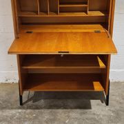 Vintage secretaire with bookcase, 1950s