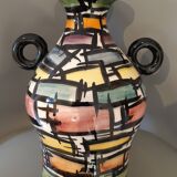Superb large ceramic vase/jar Vallauris Jacques Laurent