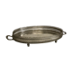 Oval metal service tray