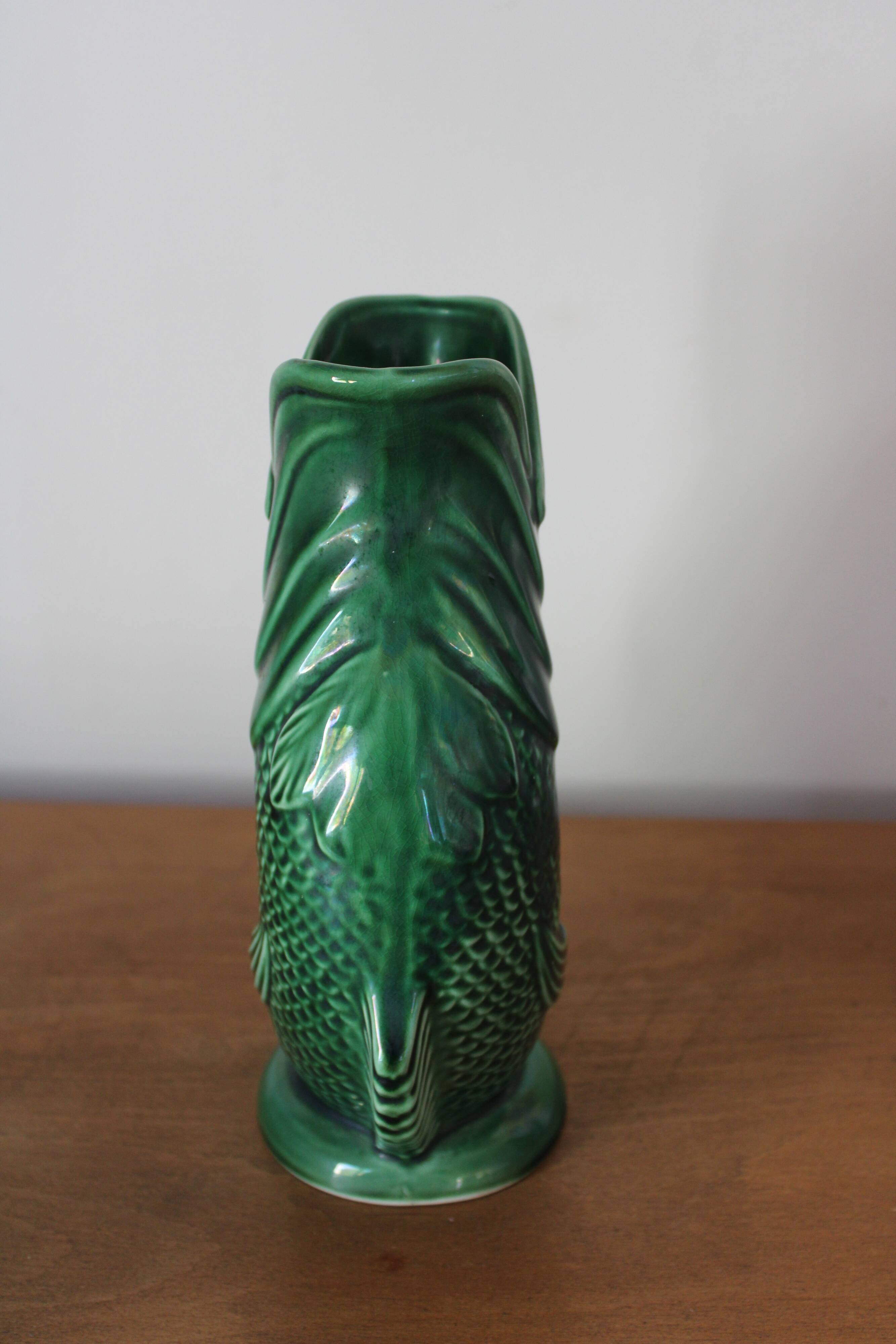 Zoomorphic pitcher in ceramic fish