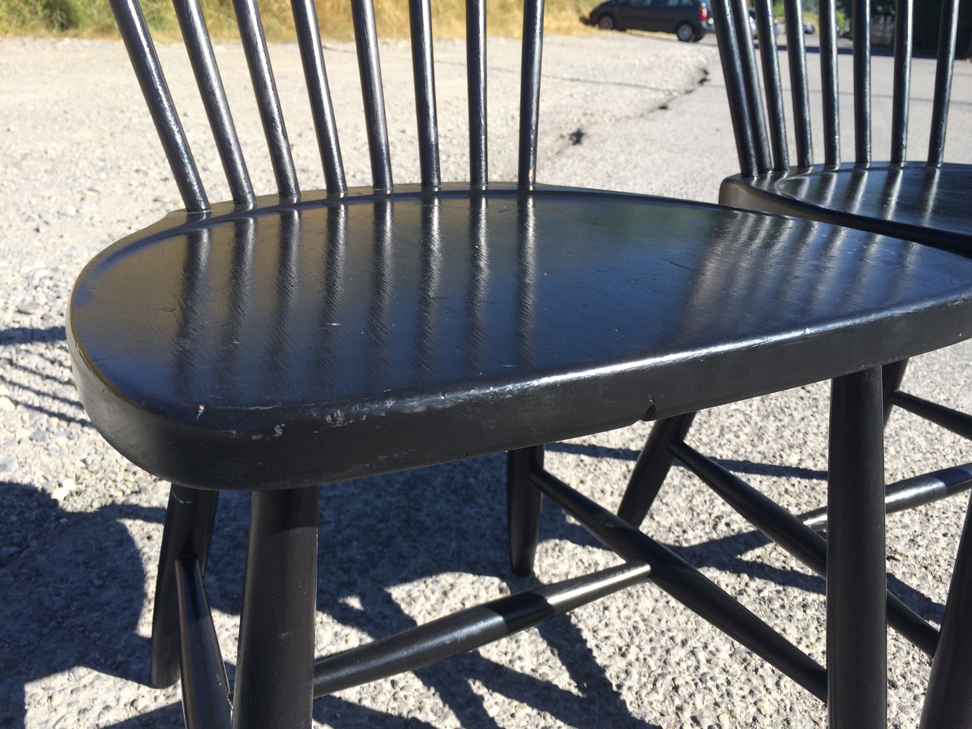 Pair of Hagafors vintage Scandinavian design chairs