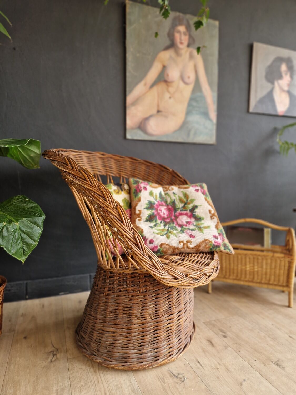 Rattan armchair