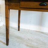 Wood and ceramic farm table