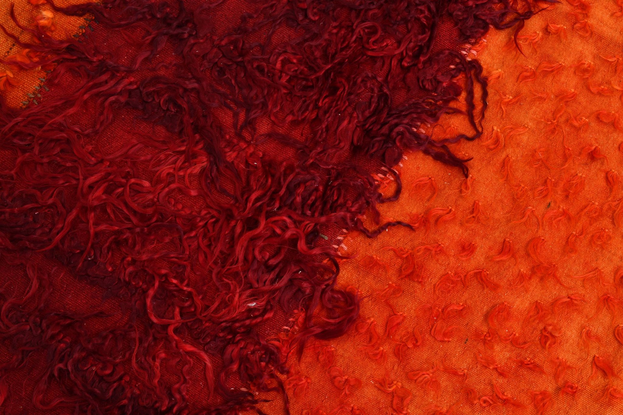 Red & orange tones vintage rug, 163x240 cm