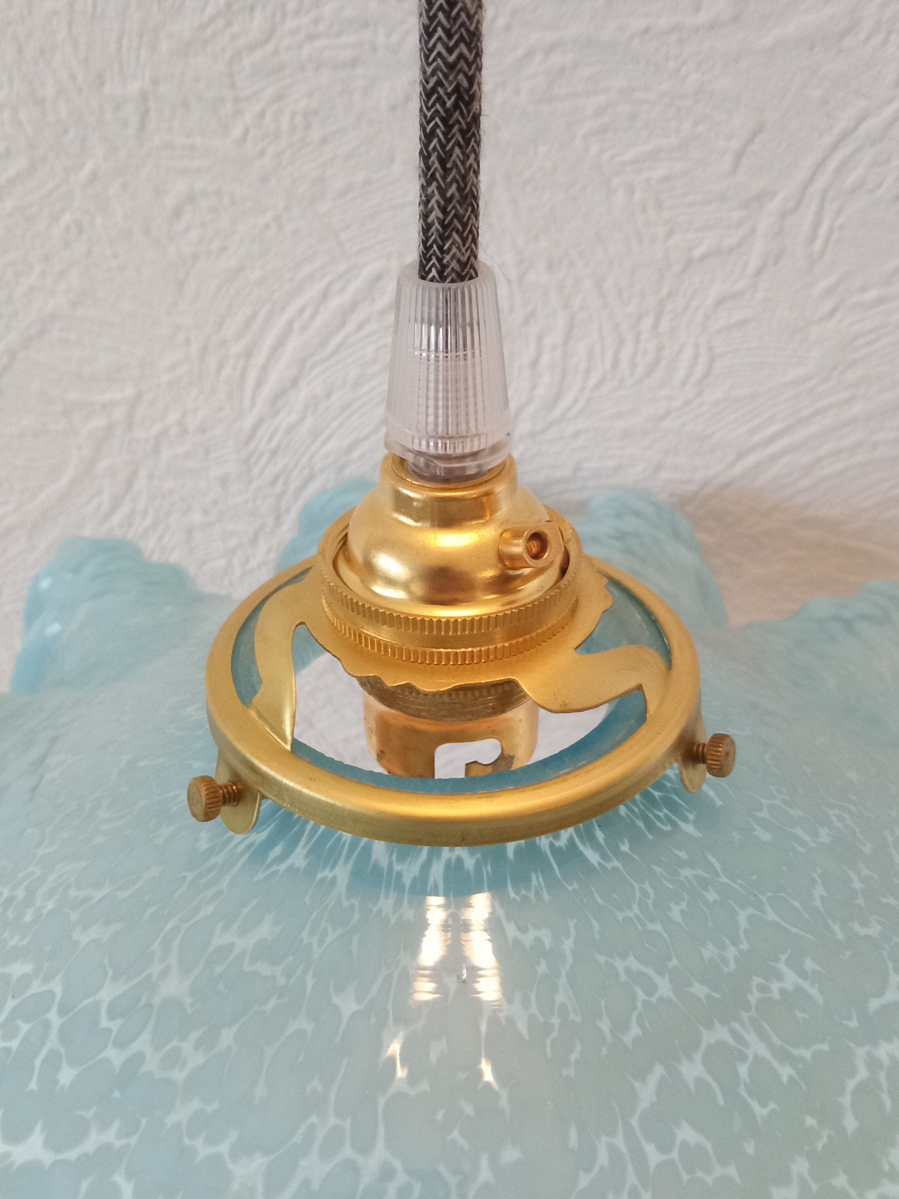 Blue opaline hanging reelectrified