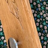 Art deco chest of drawers raw wood and khaki