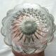 Large round inkwell 1.1 KG crystal Baccarat bamboo torso, silver hat Louis XV