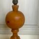 Turned wooden lamp