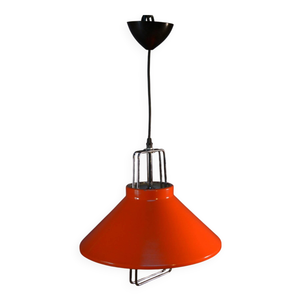 Suspension design métal laqué orange 1970's