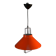 1970s orange lacquered metal designer pendant light
