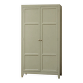 Parisian wardrobe in Clay Green wood – 2 moulded doors – H188 cm