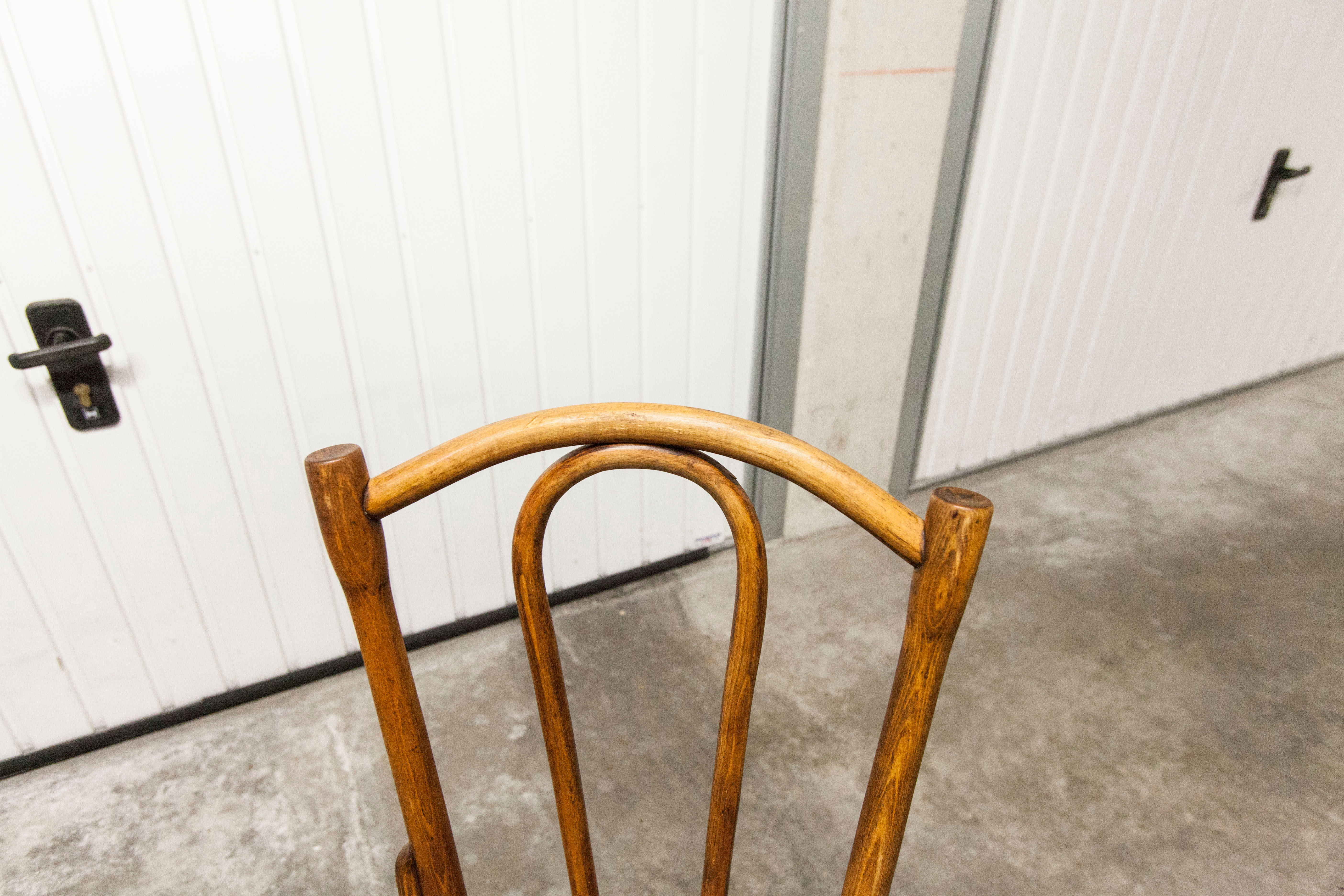 Pair of chairs bistrot Thonet Austria 1900 canning stamped