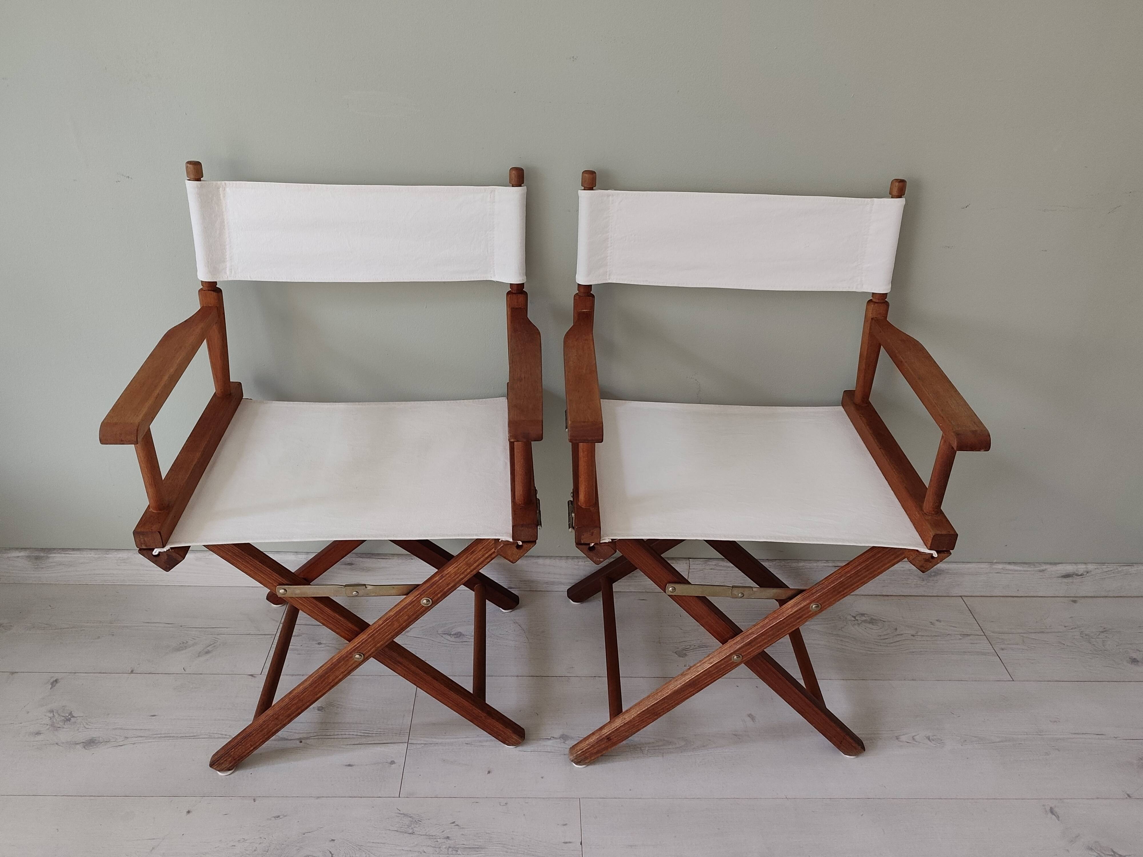 Fauteuils style "réalisateur" anciens