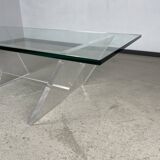 1970s plexiglass coffee table