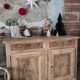Buffet rare en ronce d'orme et chêne