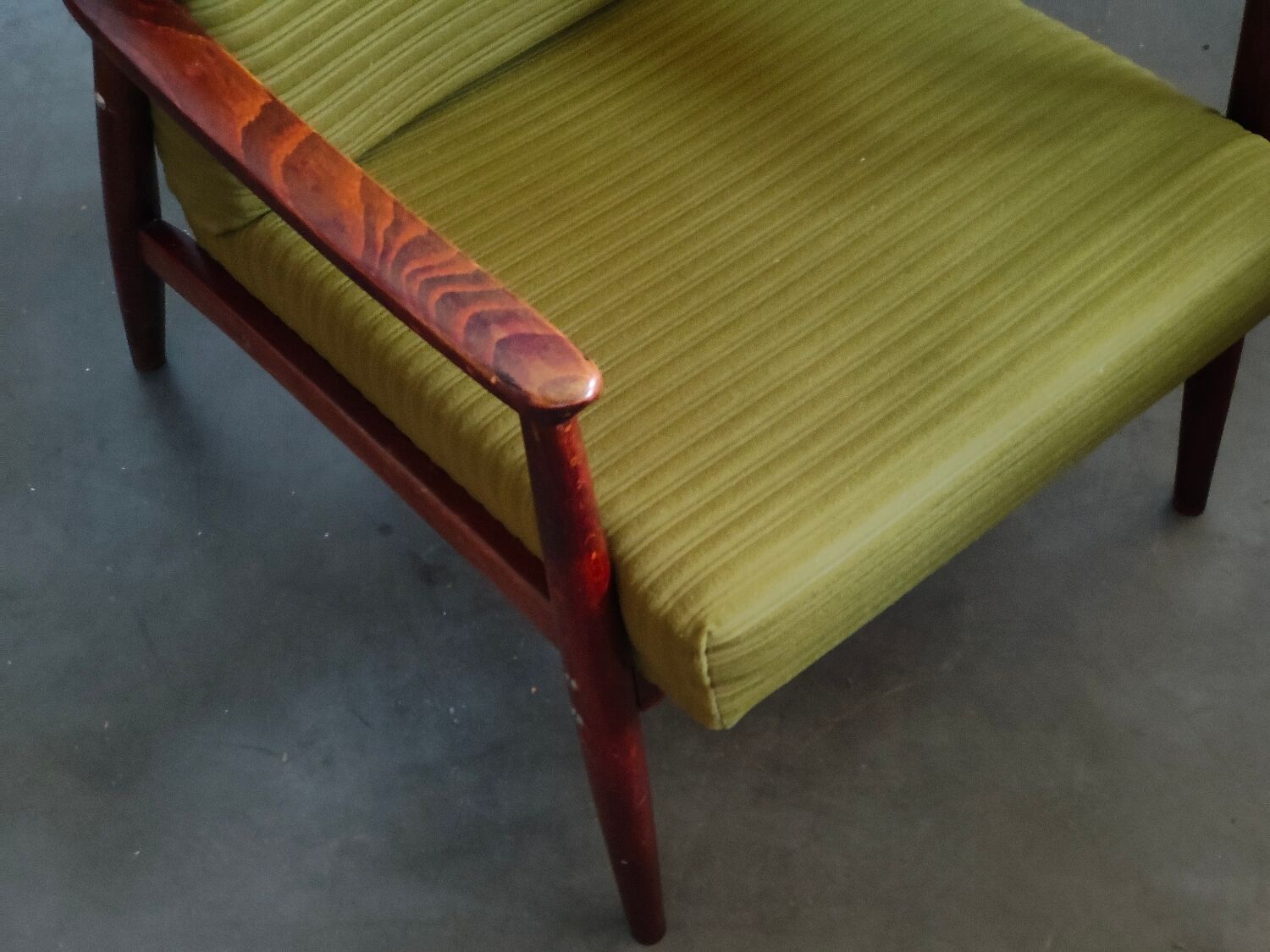 Pair of armchairs Olive Green by Jiri Jiroutek 1960