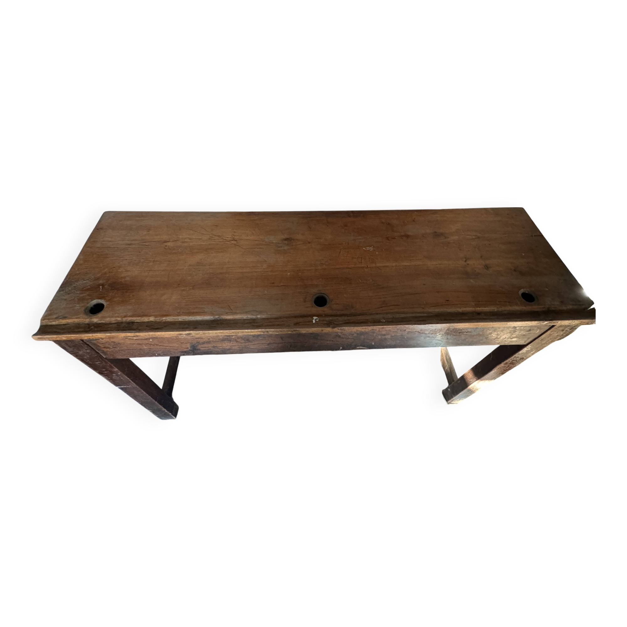Ancien bureau écolier en bois