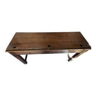Old wooden school desk