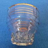 Set de 12 petits verres cerclés or