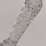 Large molded glass candle holder