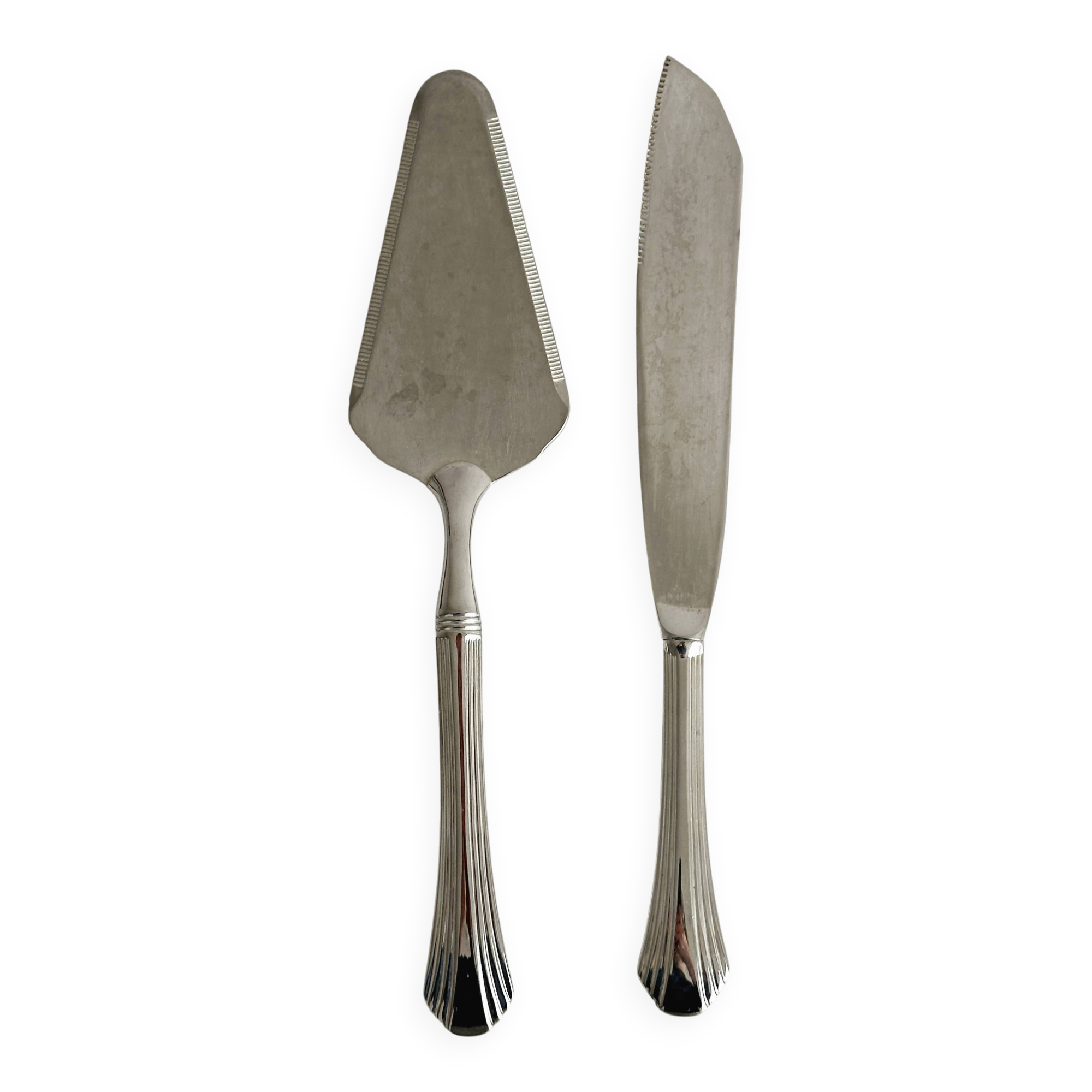Antique patinated metal serving cutlery