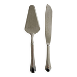 Antique patinated metal serving cutlery