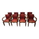 Rare set of 8 Art Deco armchairs.