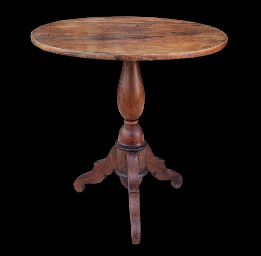 Old solid wood side table