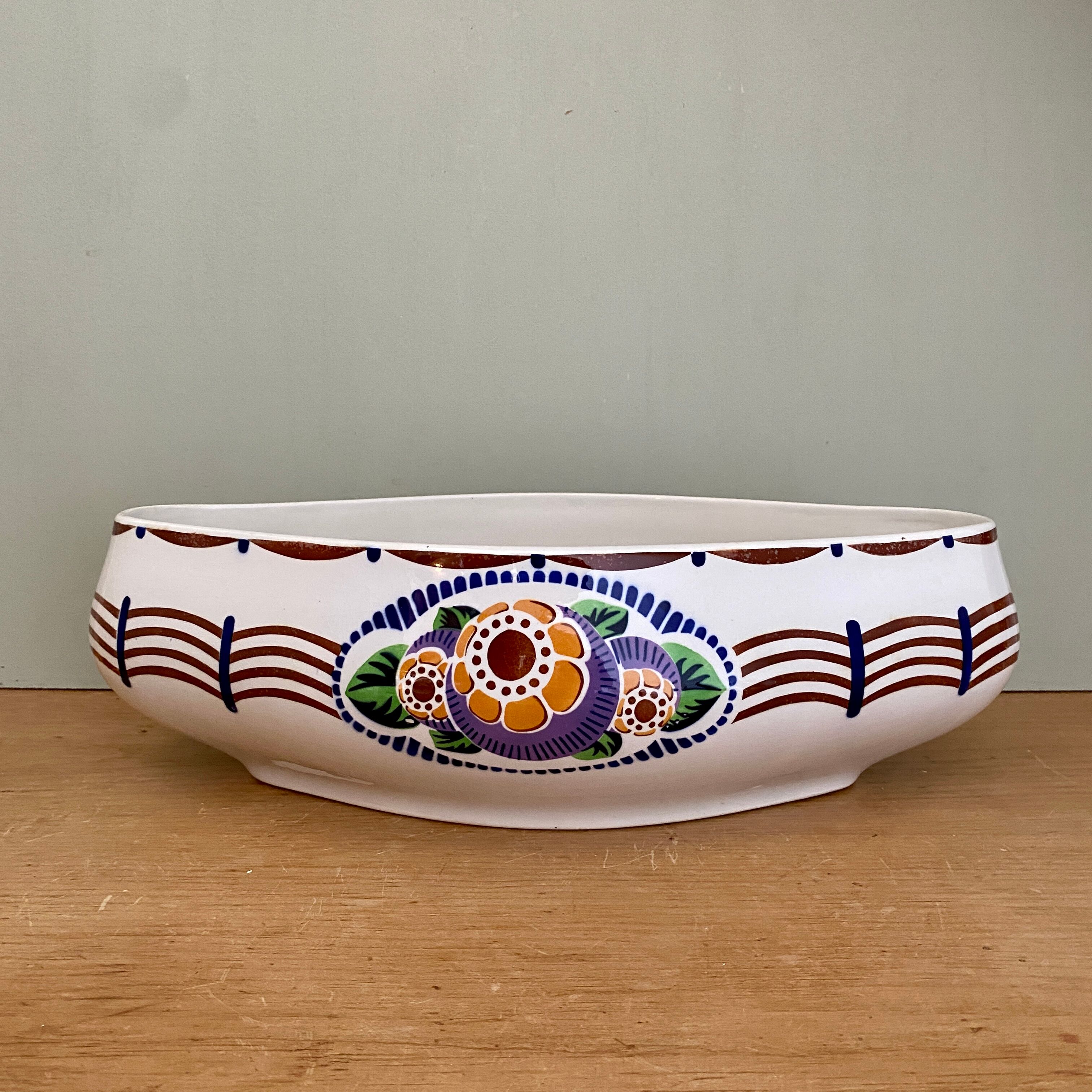 Vintage ceramic gardener sarreguemines