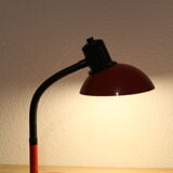 Vintage red metal Aluminor desk lamp