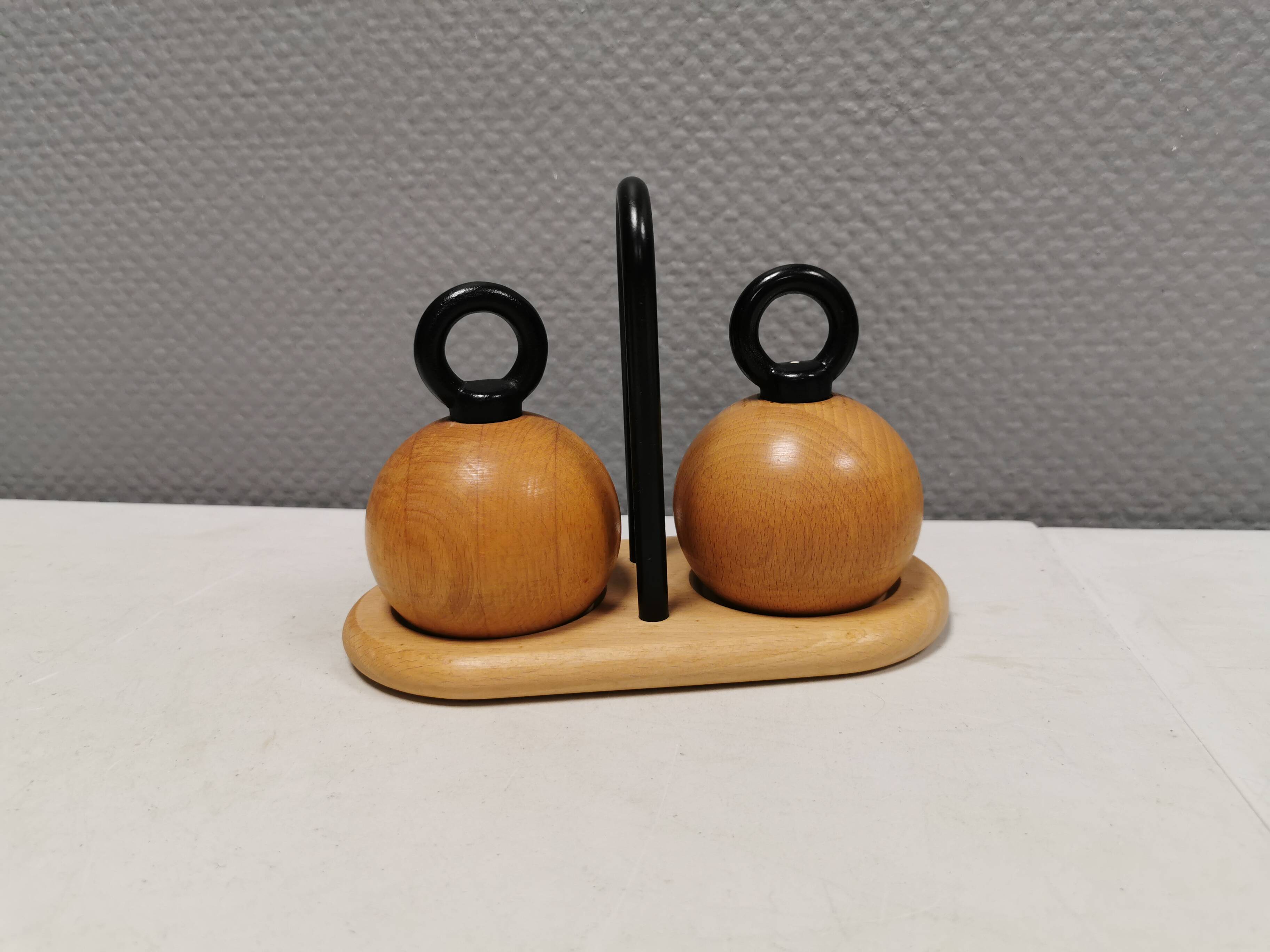 Pepper and salt grinders designed by jörgensen and nissen for bodum Denmark