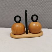 Pepper and salt grinders designed by jörgensen and nissen for bodum Denmark