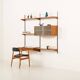 Kai Kristiansen shelving unit with a desk for FM Mobler, 1960s