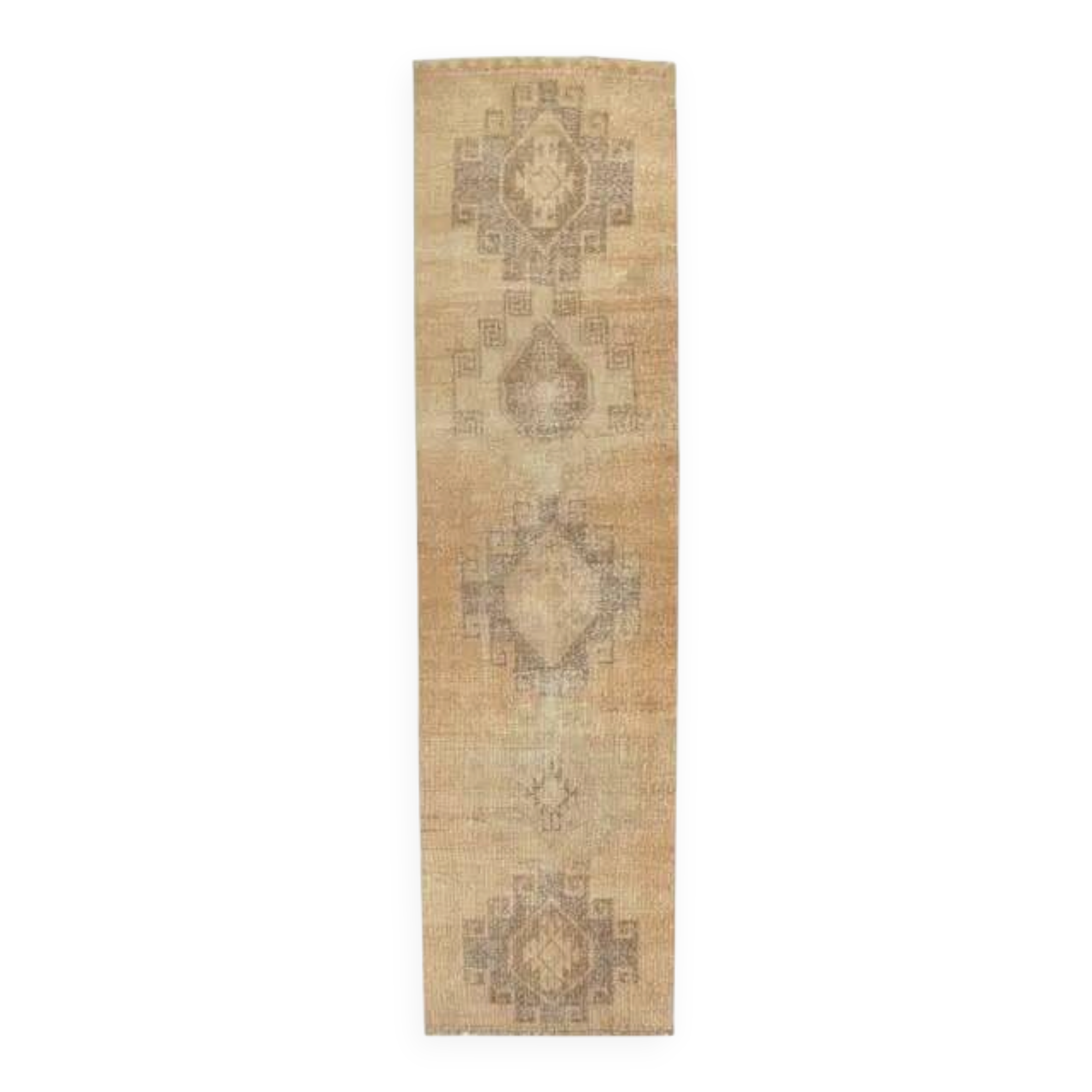 Turkish Oushak wool kilim rug 96x365