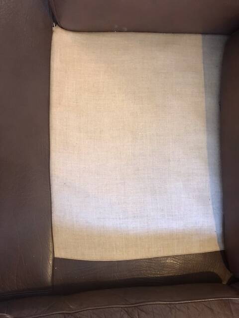 4-seater brown leather canapé Arne Norell Model Merkur