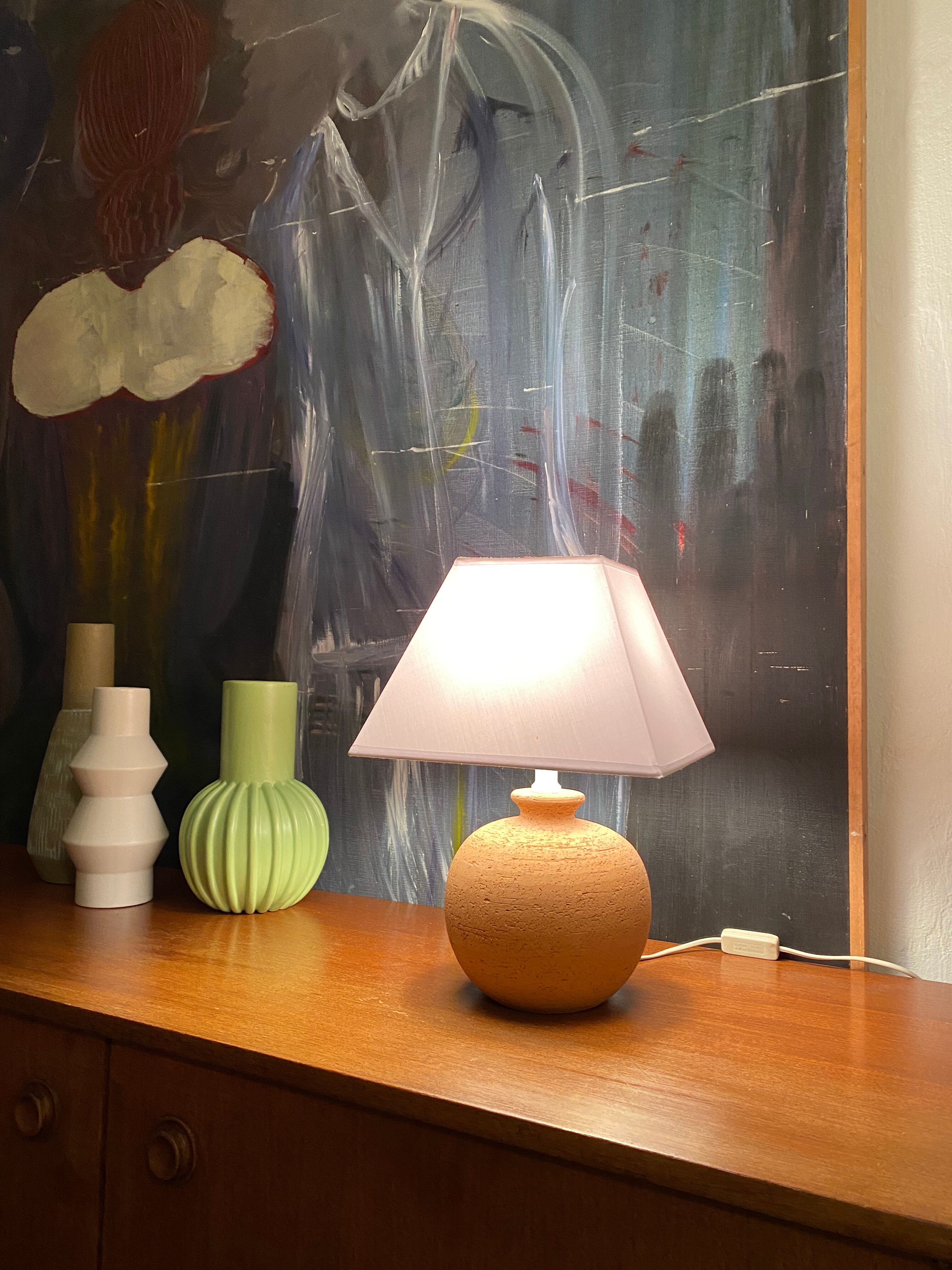 Vintage terracotta ball lamp