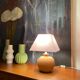 Lampe boule terre cuite vintage