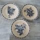 3 old flat plates in iron earth longchamp : blackberries