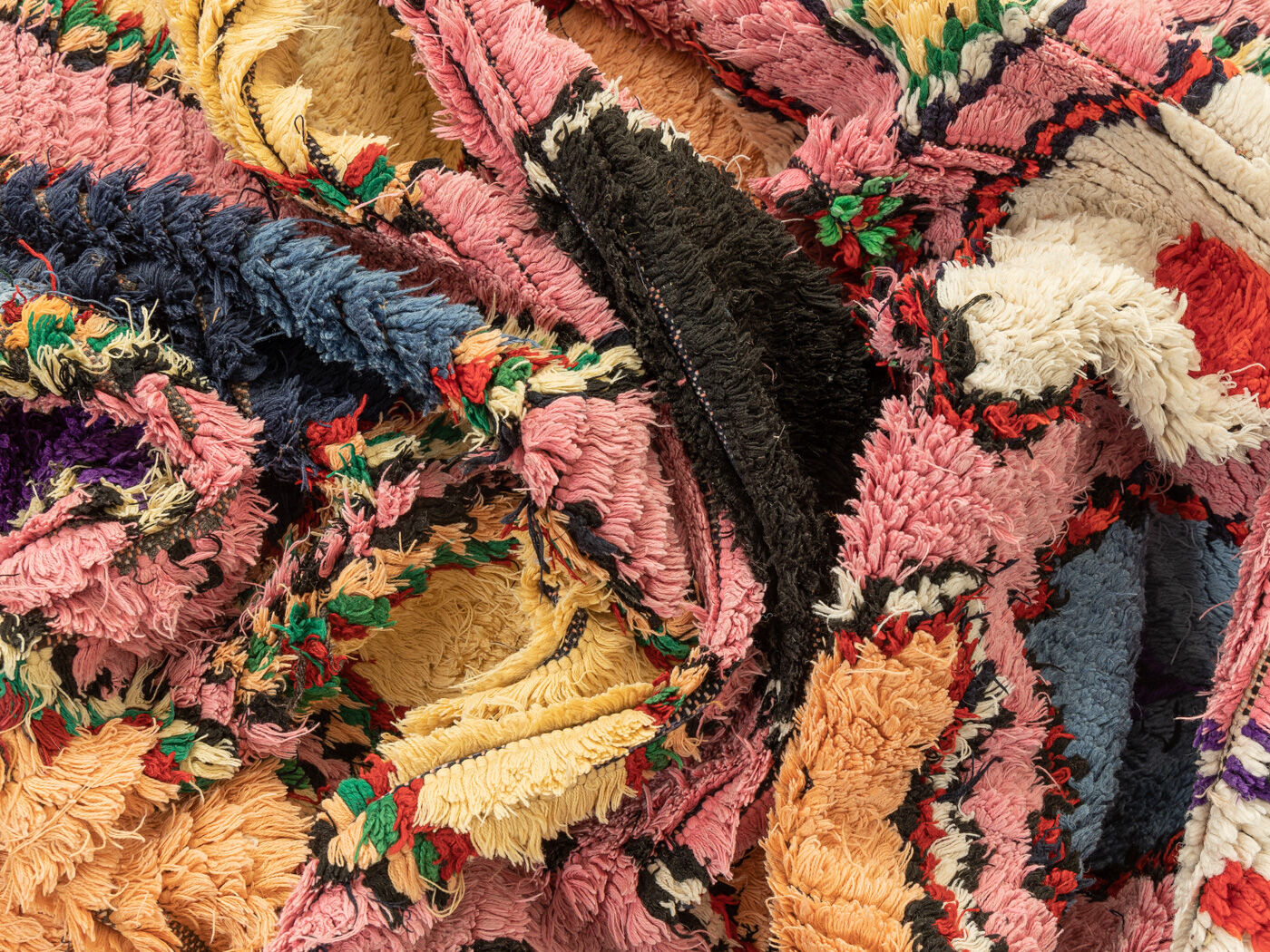 Boujad vintage, tapis berbère, 115 x 220