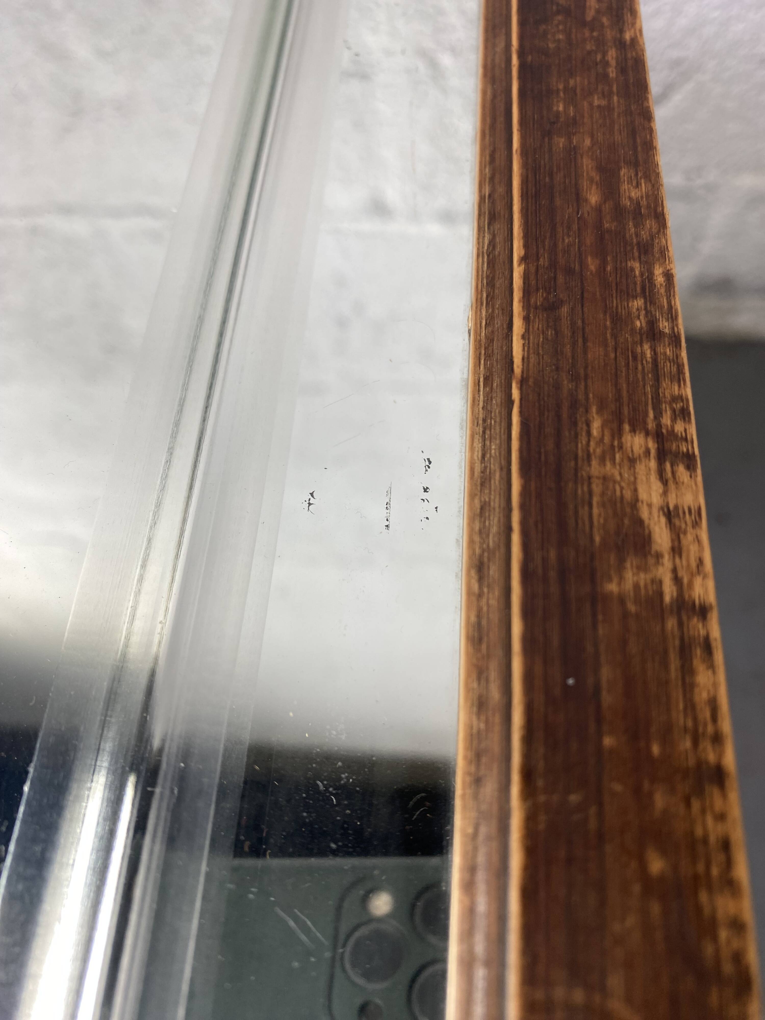 Table basse rectangle années 40 miroir