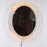 Oval mirror with lighting and plexiglass edge by Hillebrand - 68x56cm