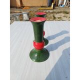 Pair of earthenware candlesticks from the brand: LR