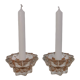 2 vintage crystal candle holders from Reims, France