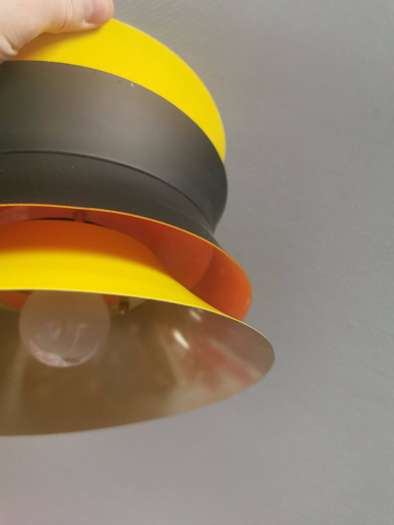 Hanging lamp, produced by Danish Lyskaer in the 1980s.