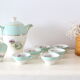 Coffee service, coffee maker, sugar maker, 6 cups and under cups, Moulin des Loups