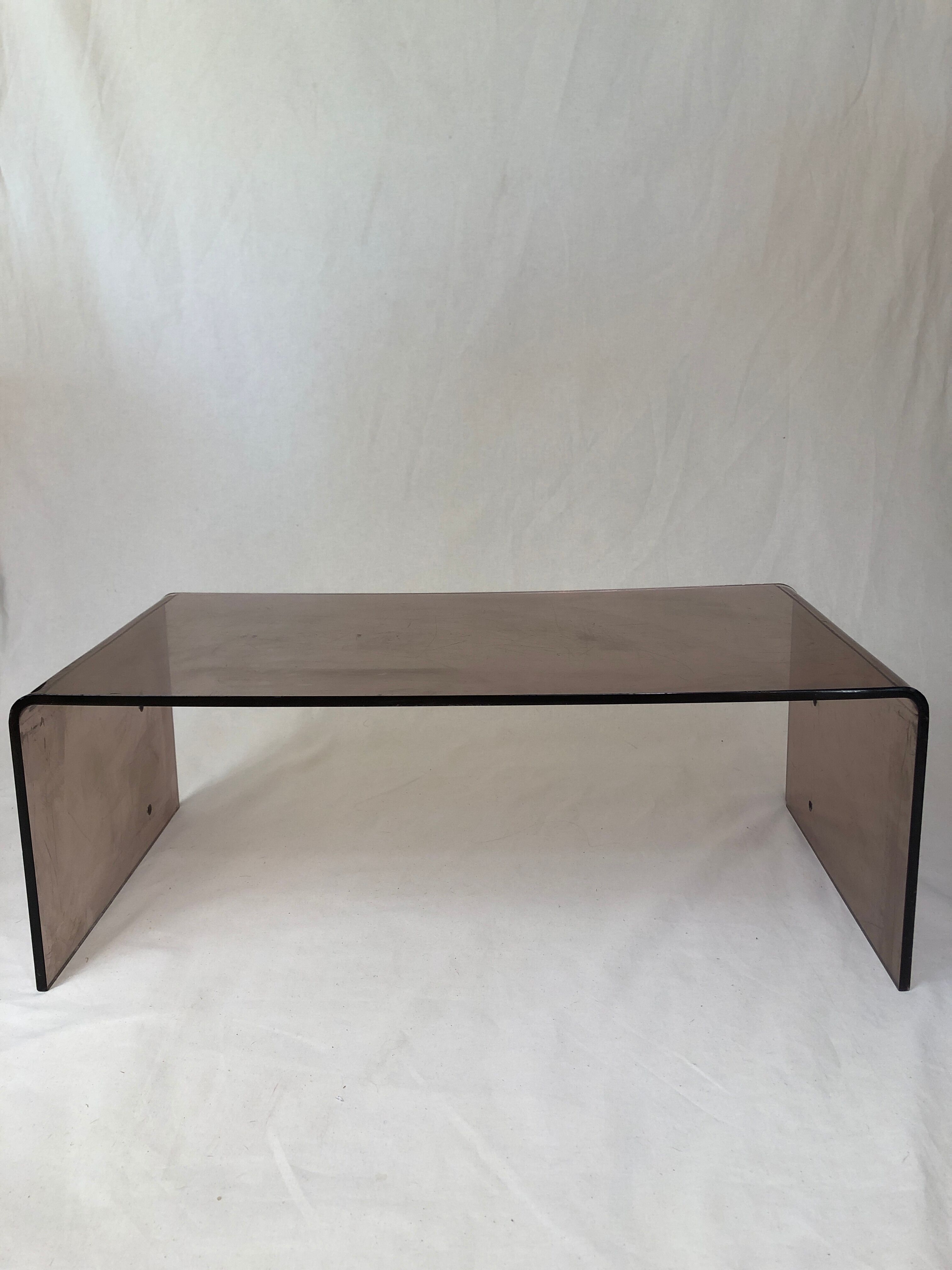 Plexiglass coffee table 1970