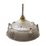 Suspension ancienne coupelle opalescente esprit baladeuse art déco 1930 ø 20.5 cm