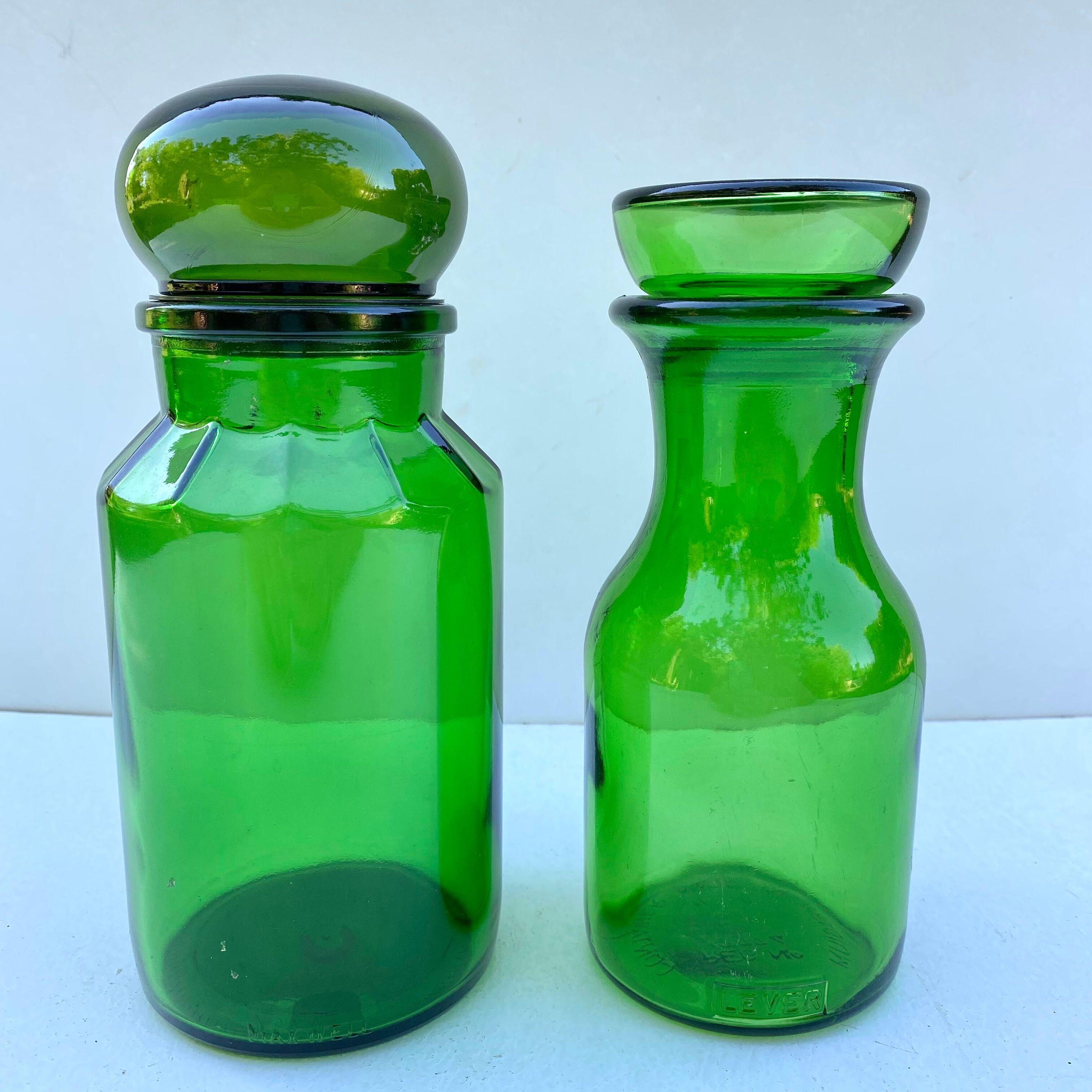 Vintage glass jars